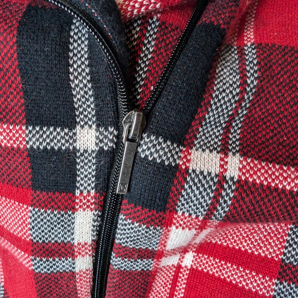 Pre-owned Chaps Red Plaid Sleeveless Vest - Picture 9 of 9
